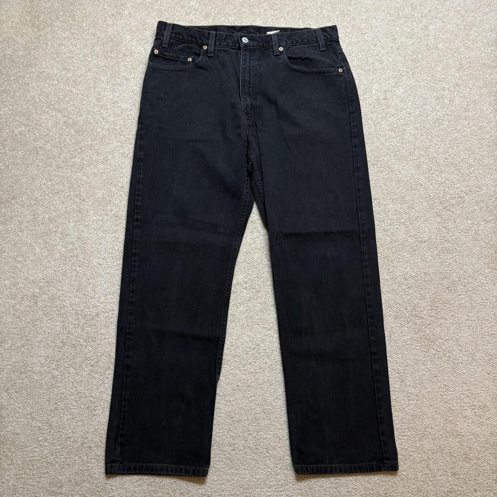 Vtg Levis 505 Jeans Mens 34x29 Black Regular Fit Straight Leg Denim Pants Casual